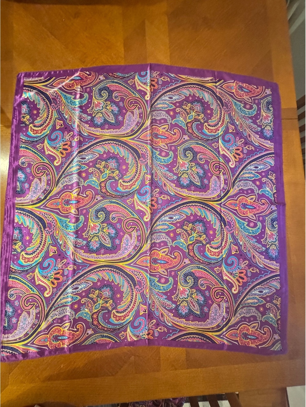 Vintage Purple Paisley Scarf 335